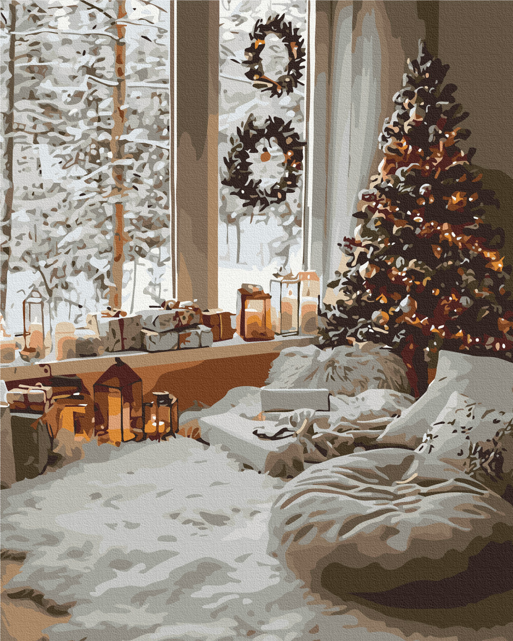 Картина за номерами 40х50 см. Магія зимового дня. Brushme 4189
