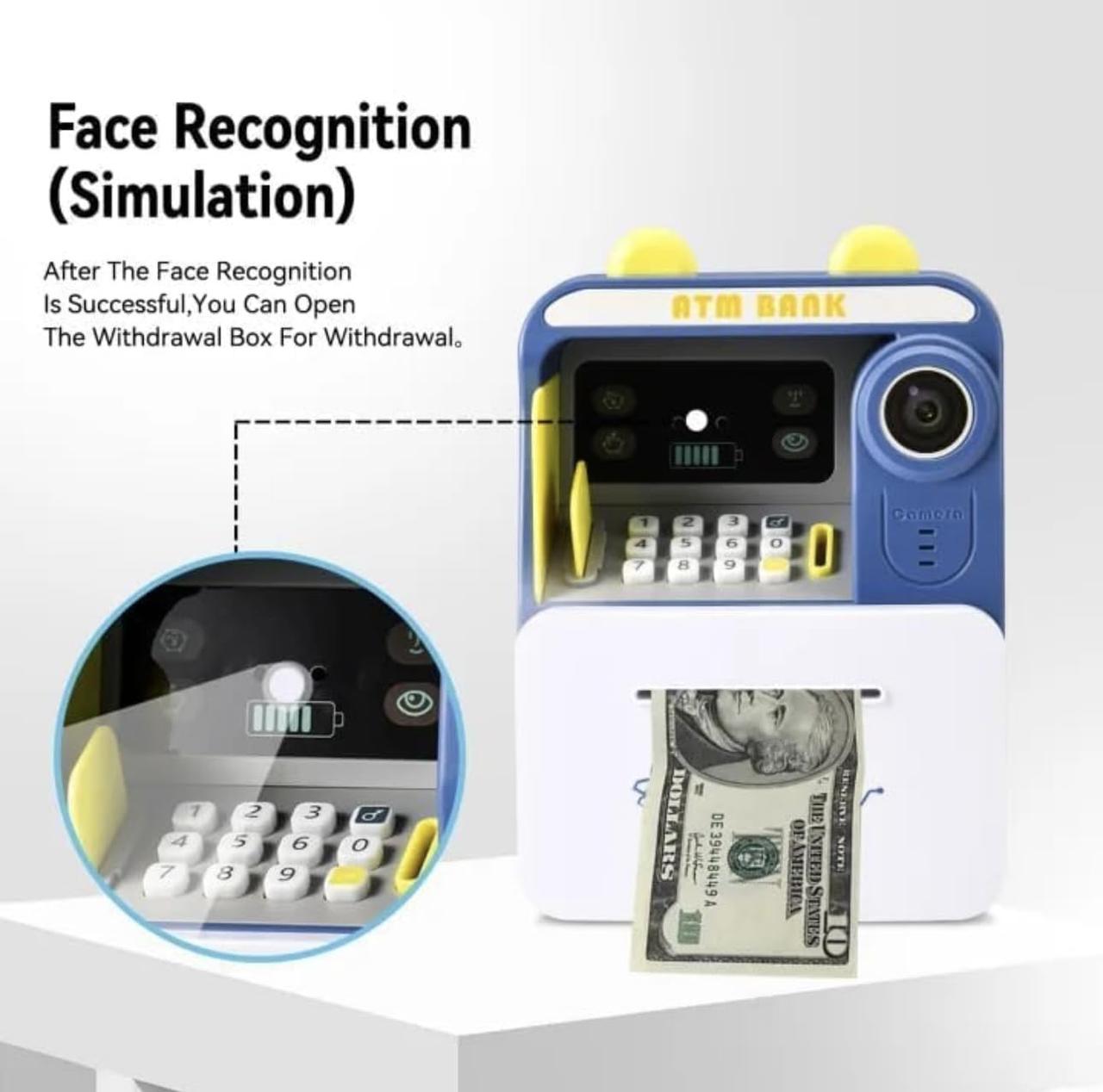 Музичний ігровий сейф банкомат Дитяча скарбничка Грошова скринька скринька відкривається паролем Навчання фінансів, фото 1