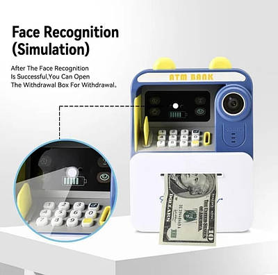 Музичний ігровий сейф банкомат Дитяча скарбничка Грошова скринька скринька відкривається паролем Навчання фінансів