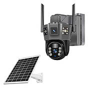 Вулична WiFi камера відеоспостереження із сонячною панеллю та двома об'єктивами TP18 Камера відеоспостереження 6Мп, фото 9