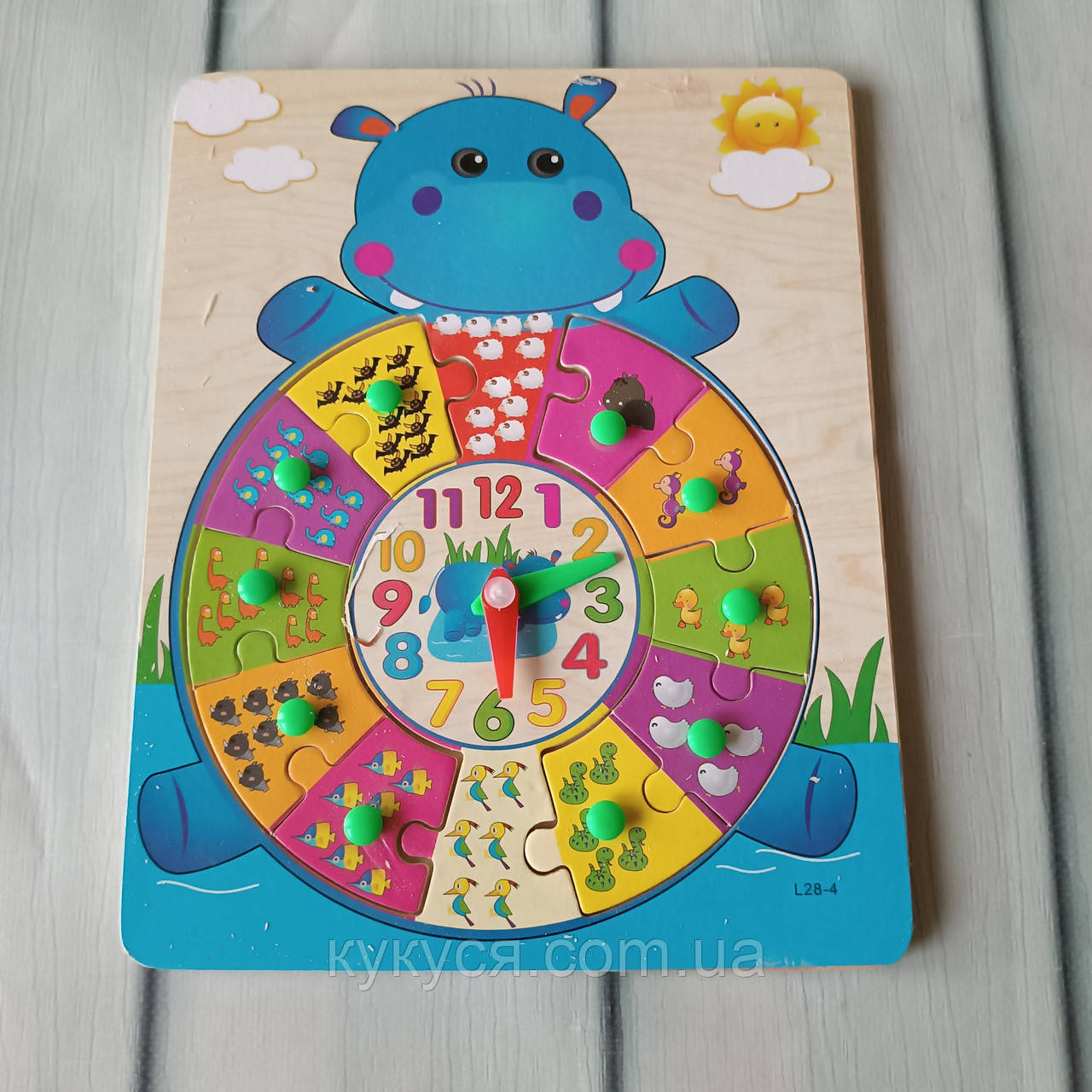 Конструктор із годинником, дерев'яний годинник