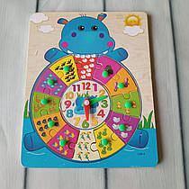 Конструктор із годинником, дерев'яний годинник