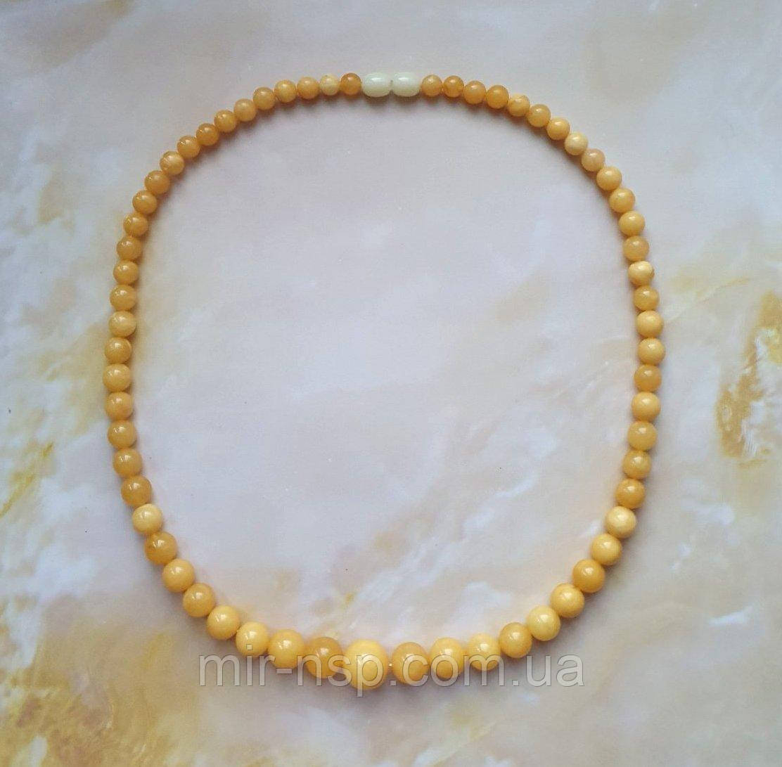 Намисто 100% натуральний бурштин (не прес, не плавка) вага 19г довжина 51 см, фото 1