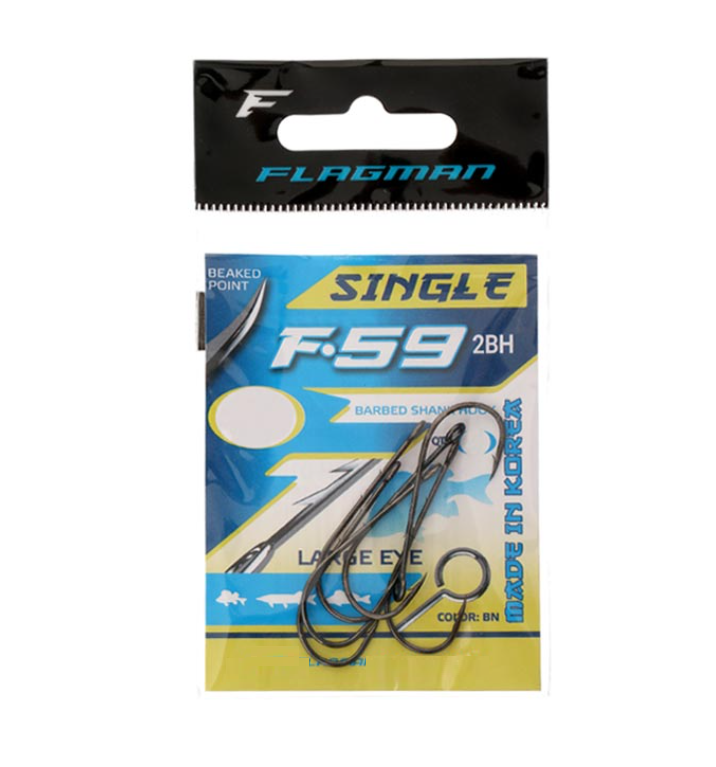 Гачки Flagman F-59-2BH №1/0 ( 6шт/уп ) арт FF592BH-010