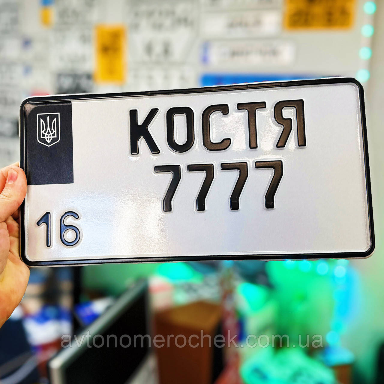 Автономер америка сувенір 15*30 мм без глолограм, фото 1