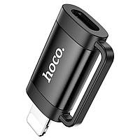 Адаптер HOCO UA31B iP male to Type-C female OTG adapter Black