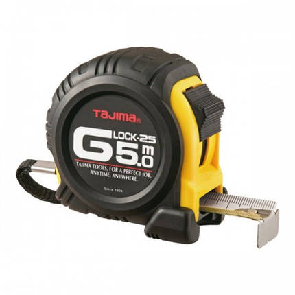 Рулетка TAJIMA будівельна ударостійка G-LOCK, 3 м*16 мм, фото 1