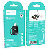 Адаптер HOCO UA31C Type-C male to USB female OTG adapter Black, фото 3
