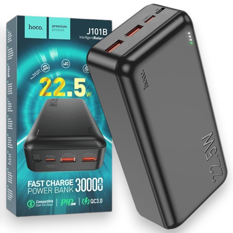 Повербанк Power Bank HOCO J101B 30000 mAh QC3.0+PD 22.5W Внешний ...