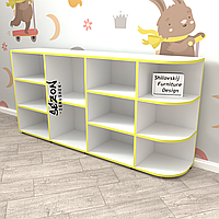 Стелаж для іграшок з кутовим елементом 18 мм ЛДСП, НУШ DS-022-2