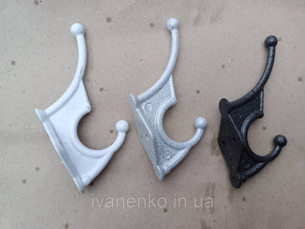 Гачки настінні для одягу в передпокій і примірочні подвійний, фото 1