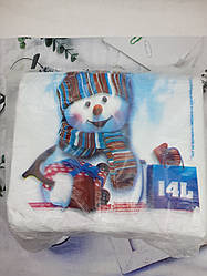 Новорічний поліетиленовий пакет Майка 30*45 см 250 шт.