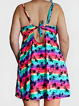 Купальник танкіні Sisianna 318001-19 чорний-різнокольоровий 54 56 58 60 62 український розмір, фото 3