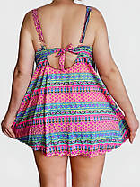 Купальник танкіні Sisianna 318001-20 чорний-кольоровий 54 56 58 60 62 розмір, фото 3