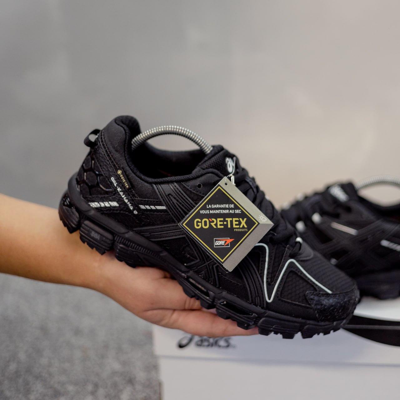 Кросівки чоловічі чорні зимові Asics Gel-Kahana 8 Black White Gore-Tex Winter Termo (19170), фото 1