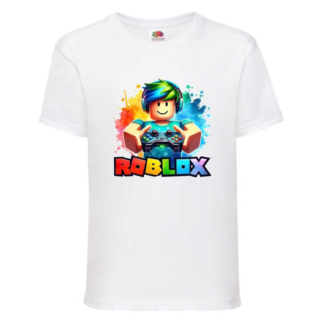 Футболка дитяча Роблокс Roblox (RB-011-1) біла, розмір 104-116-128-140-152-164