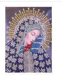 АВ-212. Алмазна мозаїка часткова блискучими стразами Богородиця Замилування Остробрамська