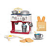 Навчальний набір для ігор у кафе кав'ярню 20 предметів Кавоварка кавомашина випускає пар Іграшковий посуд Світло, фото 4