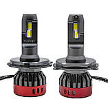H4 Led лампи Kelvin 8000Lm / Світлодіодні лампи H4 Fseries 6000K 40Вт - Рік гарантії, фото 2