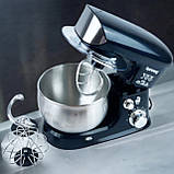Кухонний комбайн Rainberg 3200 Вт Планетарний міксер - тістоміс з чашею 4л, 6 швидкостей, 3 насадки, фото 6