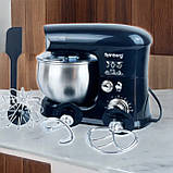 Кухонний комбайн Rainberg 3200 Вт Планетарний міксер - тістоміс з чашею 4л, 6 швидкостей, 3 насадки, фото 2