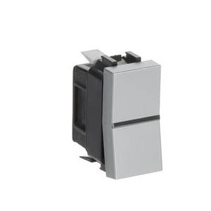 Вимикач 1-кл 1 мод.  Zenit сріблястий N2101 PL