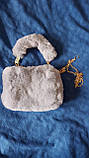 Хутряна сумка зі штучного хутра, плюша, сумка-клатч із ланцюжком через плече, фото 9