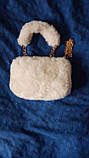 Хутряна плюшева сумка, сумка-клатч, фото 9