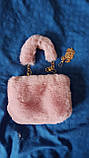 Хутряна плюшева сумка, сумка-клатч, фото 10