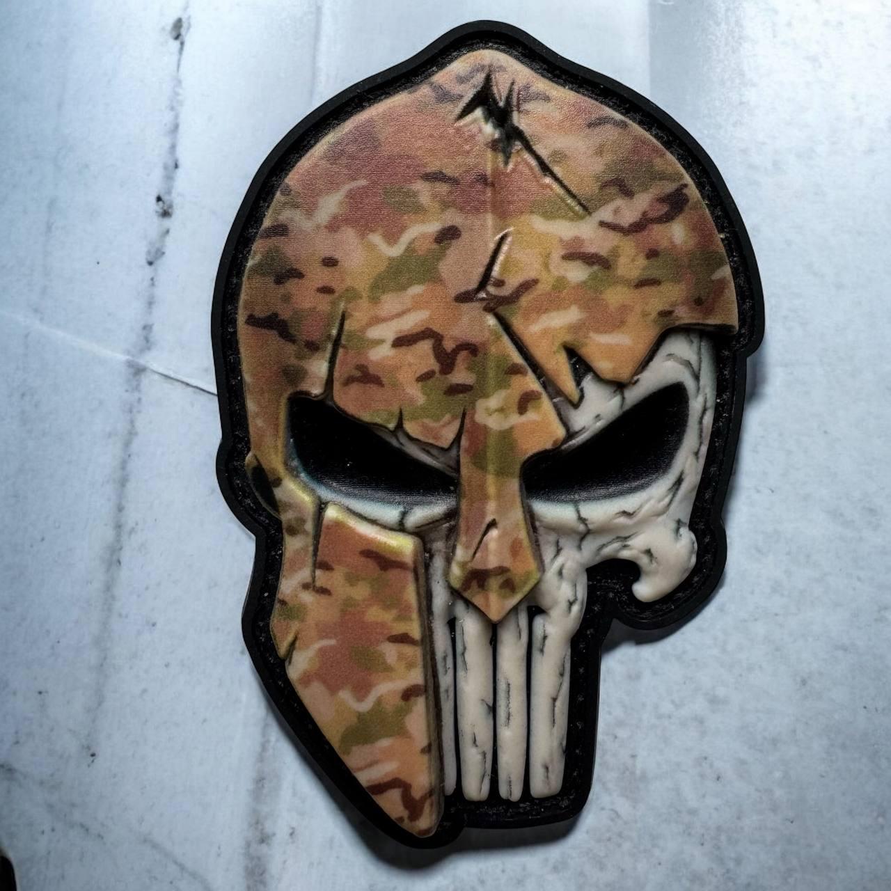 Шеврон патч череп punisher спарт мультикам ПВХ