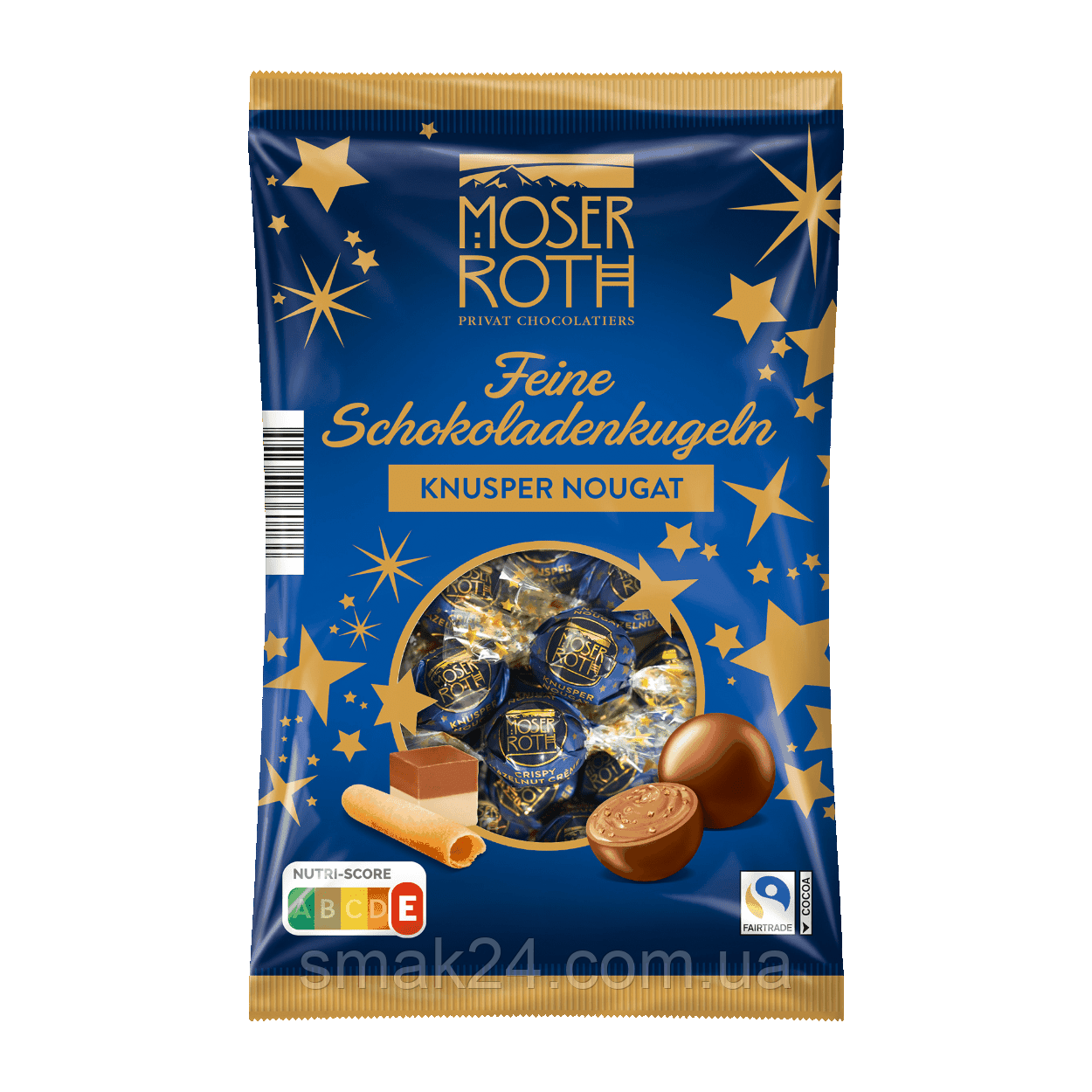 Шоколадні цукерки з хрусткою нугою Moser Roth Feine Ostereier Knusper Nugat 150 г Німеччина