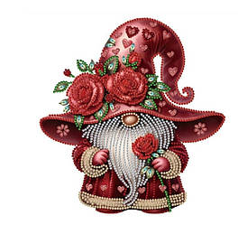 АВ-027. Алмазна мозаїка часткова блискучими стразами Гном