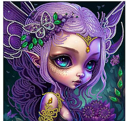 АВ-034. Алмазна мозаїка часткова блискучими стразами Ельф Аніме