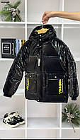 Куртка зимова на хлопчика, на зріст 146, чорна.
