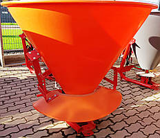 Дорожній розкидач піску солі 500 л Jar-Met / Strumyk (пластикова ємність, механічний затвор, 4 лопатки)