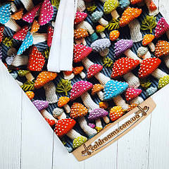 Трехнитка с начесом "Кольорові мухомори" легкий начіс плотность 340/м.