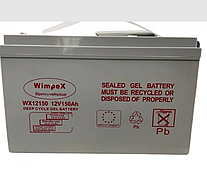 Акумулятор гелевий WX 12150, 12v, ємність 150Ah, чорний (WX 12150)