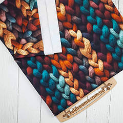 Тринитка з начосом "Кольорови в язані кішки" — (дижитал) щільність 340/м.