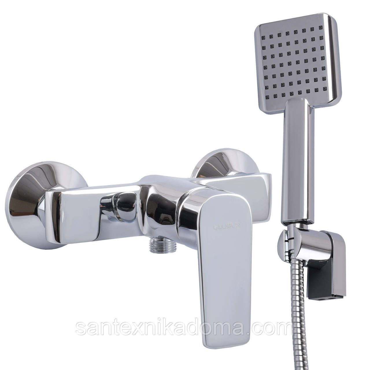 Змішувач для душу Globus Lux BONN GLB-0105N латунь із душовим комплектом без виливу, фото 1