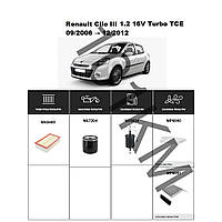 Комплект фільтрів Renault Clio III 1.2 16V Turbo TCE (2006-2012) WIX