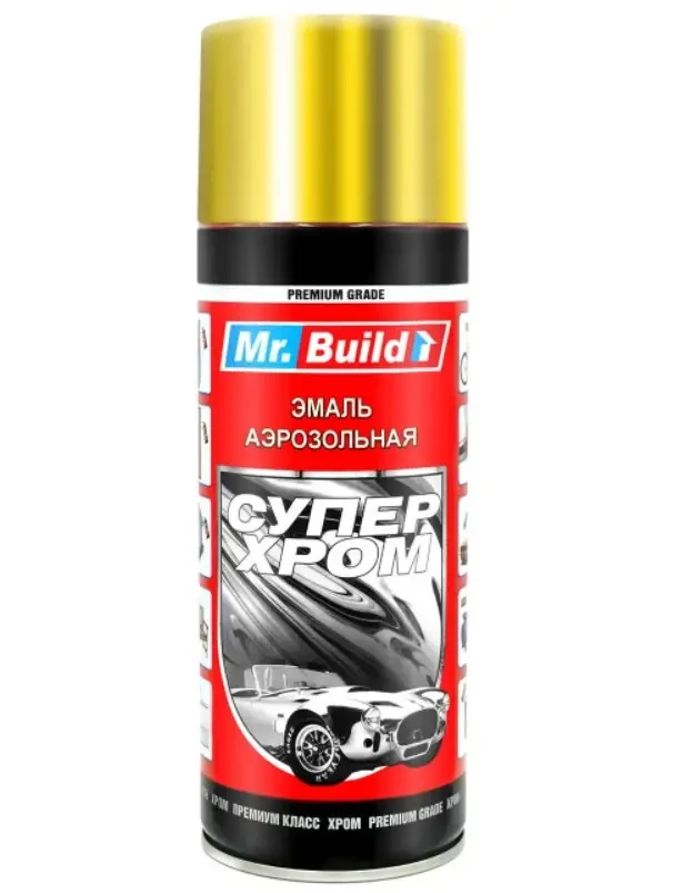 Фарба аерозольна Mr.Build No21 хром золото, 400 мл