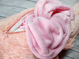 М'яка іграшка з пледом усередині Кролик ніжно рожевий 60 см, фото 3