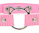 Чокер Master Series Kinky Kitty Ring Slim Choker - Pink, фото 4