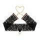 Мереживні наручники та комір Rosy Gold — Lace Cuffs and Collar — Black, фото 6