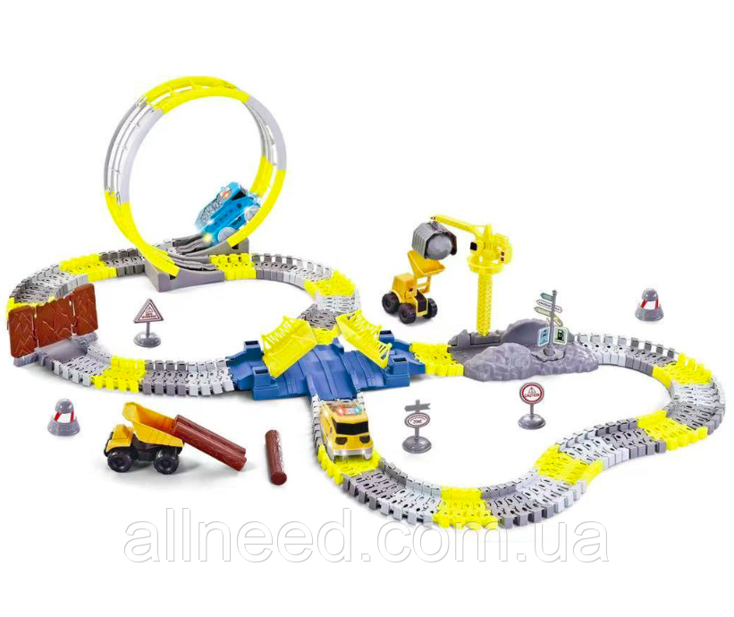 Іграшковий трек Будівельний майданчик 180 дет. "Bulder Series Track" 384T з машинками, світло, звук