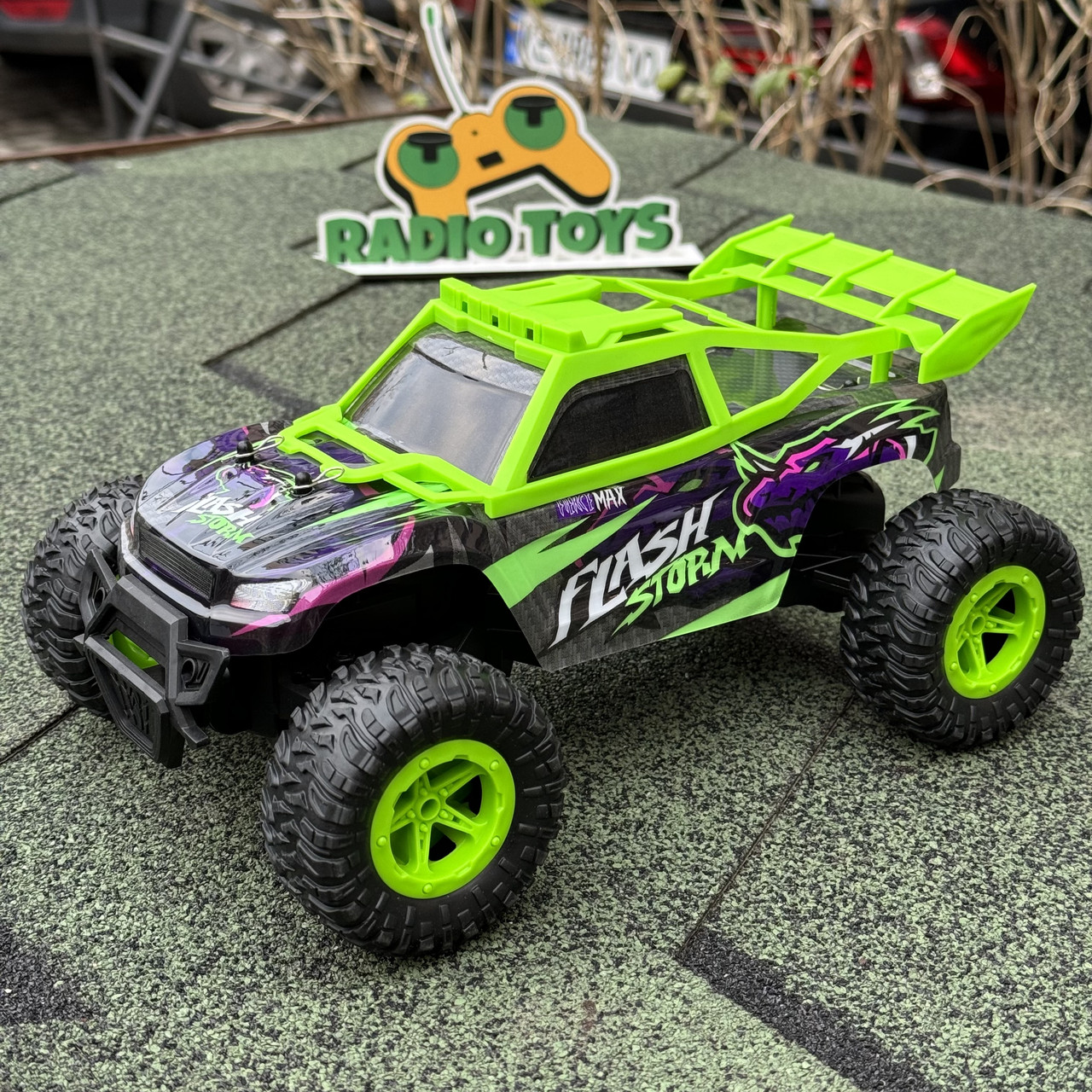 Монстр трак на радіоуправлінні DISRAPTOR-FLASH Green | Машинки на пульті управління | Джип на радіокеруванні, фото 1