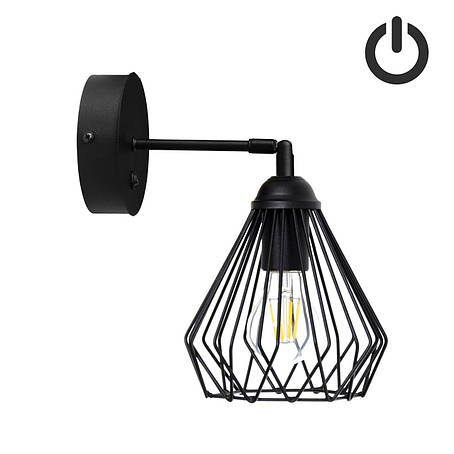 Бра з вимикачем Dribble W160-BT Black, фото 1