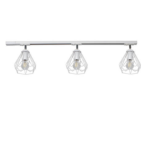 Трековий світильник на три плафони стельовий Track-3 Bevel TL165-1000-3 White, фото 1