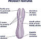 Клиторальный вибратор Satisfyer Threesome 2 Violet, 3 гибких пальчика, 3 мотора (анонимно) - фото 6 - id-p2427071629