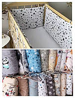 Защита бортики на 4 стороны в детскую кроватку 120х60 см